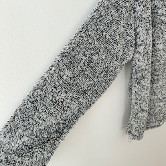 SO Cozy Gray Funnel Neck Plush Fleece Cowl Neck Pullover Top - Picture 9 of 16